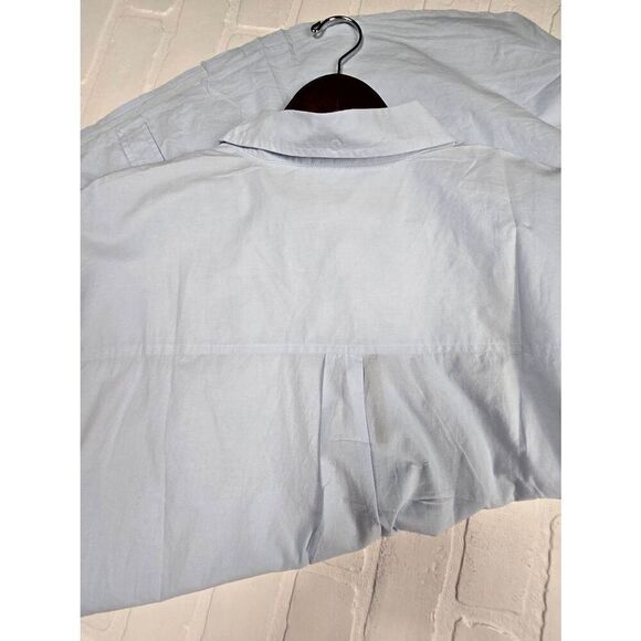 Universal Thread Blue Oversized Fit Button Down Blouse 4X - Picture 2 of 3